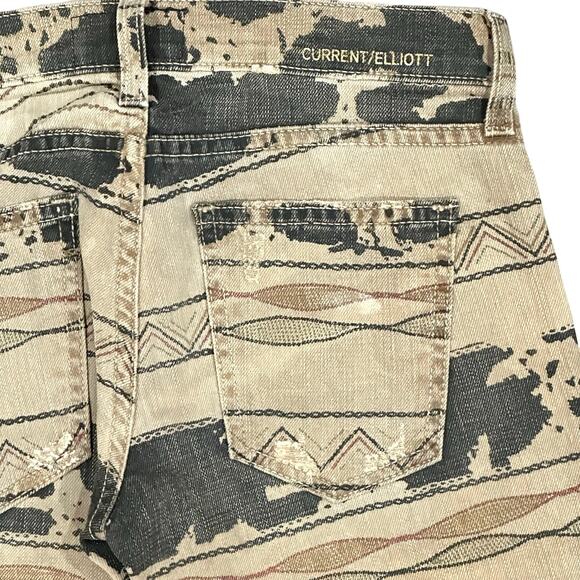 Current/Elliott The Ankle Skinny Vintage Tribal Destroy Jeans Size 24 NWT $218 - Picture 9 of 13